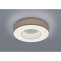 LED Loftlampe LOMO LED, IP20, hvid matt / sk�rm mokka