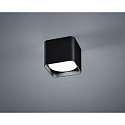 Loftlampe DORA firkantet IP20, satin, sort mat 