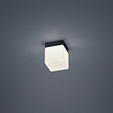 Loftlampe KETO firkantet, omskiftelig, med diffuser IP44, sort mat 