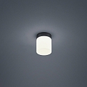 Loftlampe KETO cylindrisk, omskiftelig, med diffuser IP44, sort mat 