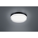 Loftlampe TANA IP44, sort mat, delvis satineret 