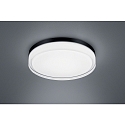 Loftlampe TANA IP44, sort mat, delvis satineret 