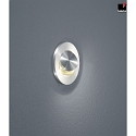 Helestra LED Recessed luminaire ONTO 1 LED Wall/Ceiling luminaire, IP20, aluminum matt