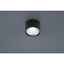 LED Loftlampe KARI LED, rund, IP30, sort matt