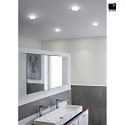 Helestra LED Ceiling recessed luminaire IVA LED Bathroom luminaire, IP44, acrylic satined