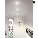 Helestra LED Loftindbygningslampe PIC LED, 2700K, IP20, hvid / akryl satineret