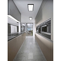 Loftlampe RACK IP20, satin, sort mat d�mpbar
