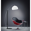 Standerlampe DORO, E27, IP20, sort matt-chrom