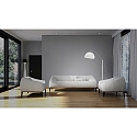 Helestra floor lamp DORO E27 IP20, chrome, black, black matt