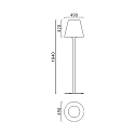 Helestra Floor lamp MORIS-XL Outdoor luminaire, E27, IP44, graphite