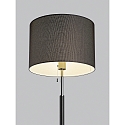 Helestra Standerlampe OPPO med sk�rm, med tr�k-koblingsk�de E27 IP20, sort mat, sort chrom 