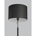 Helestra Standerlampe OPPO med sk�rm, med tr�k-koblingsk�de E27 IP20, sort mat, sort chrom 