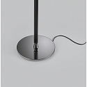 Helestra Standerlampe OPPO med sk�rm, med tr�k-koblingsk�de E27 IP20, sort mat, sort chrom 