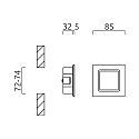 Helestra LED Indbygnings-/V�glampe SENT Udend�rslampe, IP54, hvid matt