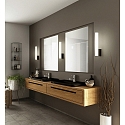 Helestra LED Wall luminaire LOOM 60 LED Mirror lamp IP44 black matt
