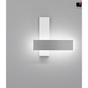 Helestra LED Vglampe DEX LED, IP20, hvid matt - aluminium poleret