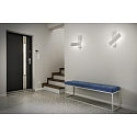 Helestra LED Wall luminaire DEX LED, IP20, white matt - aluminum polished