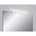 Spejllampe LADO-S  60 kort, omskiftelig, smal, med diffuser IP44, chrom, hvid 