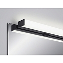 Helestra mirror luminaire LADO-S 90 medium, switchable, slim, with diffuser IP44, black matt, white 