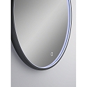 Helestra Spejl med belysning VIDO � 60CM tunable white, direkte IP44, sort 