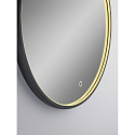 Helestra Spejl med belysning VIDO � 60CM tunable white, direkte IP44, sort 