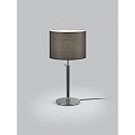 Bordlampe OPPO med sk�rm, med tr�k-koblingsk�de E27 IP20, sort mat, sort chrom 