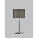 Helestra Bordlampe OPPO med sk�rm, med tr�k-koblingsk�de E27 IP20, sort mat, sort chrom 