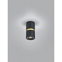 Loftlampe ROK 1-flamme, direkte / indirekte, fokuserbar IP20, guld mat, sort mat d�mpbar