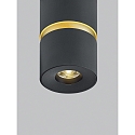 Helestra Loftlampe ROK 1-flamme, direkte / indirekte, fokuserbar IP20, guld mat, sort mat d�mpbar
