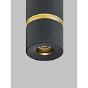 Helestra Loftlampe ROK 1-flamme, direkte / indirekte, fokuserbar IP20, guld mat, sort mat d�mpbar