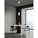 Helestra pendant luminaire ROK 1 flame, adjustable, direct / indirect, focusable IP20, white matt dimmable