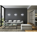 Helestra LED Wall luminaire YONA LED, 27,5cm, IP20, aluminum polished-white matt