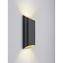 Helestra V�glampe TOCO firkantet, direkte / indirekte IP54, sort mat d�mpbar