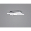 Loftlampe NOMI 1-flamme, firkantet LED IP20, hvid d�mpbar