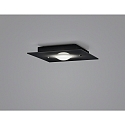 Helestra Loftlampe NOMI 1-flamme, firkantet LED IP20, sort mat d�mpbar