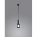 Pendel GARA 1-flamme E27 IP20, sort chrom d�mpbar