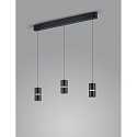 Pendel ROK 3-flammer, justerbar, direkte / indirekte, fokuserbar IP20, guld mat, sort mat d�mpbar