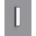Udend�rs wall luminaire SCALA firkantet, lang IP44, grafit, hvid 