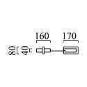 Helestra OKI Wall luminaire IP54 graphite