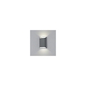 Helestra Udend�rs wall luminaire TOCO44 firkantet, direkte / indirekte IP54, grafit d�mpbar