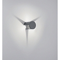 Helestra outdoor wall luminaire SKY indirect IP54, graphite 
