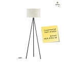 Hufnagel Floor lamp TILDA, height 147cm, with cord dimmer, cable routing through the rod, E27, without shade, ML Dark Titan