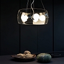Pendant luminaire AUDI-10 SP5, 5 flames, E27, 60W, smoked glass