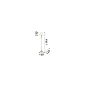 Ideal Lux Standerlampe DORA PT1, 1-flamme, E27, antik guld