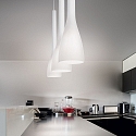 Pendant luminaire FLUT SP1 BIG, E27, white