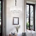 Pendant luminaire SWAN SP6, 6 flames, E14, white