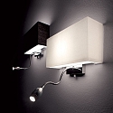 V�glampe HOTEL AP2, 2-flammer, 1xE27 og 1xLED, hvid
