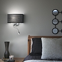 V�glampe HOTEL AP2, 2-flammer, 1xE27 og 1xLED, hvid