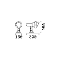Udend�rslampe TERRA AP1 BIG V�gspot, 1-flamme, E27, antracit