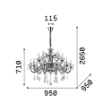Lysekrone COLOSSAL SP15, 15-flammer, E14